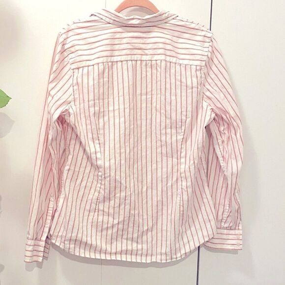 🌷 Tommy Hilfiger🌷Red Pink & White Striped Button Down Shirt   - Picture 4 of 8